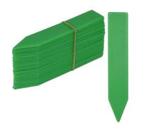 Plant Labels for Outdoor Plants 100pcs Garden Re-usable Plant Labels Waterproof T-Type Sign Tags Plastic Markers Record Plate Flower Vegetables Potted Stakes(Green 9.9x1.8cm)