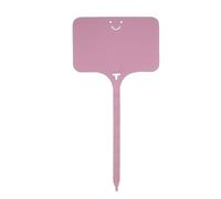 Plant Labels for Outdoor Plants 100pcs Garden Re-usable Plant Labels Waterproof T-Type Sign Tags Plastic Markers Record Plate Flower Vegetables Potted Stakes(Pink 9.8x4.9cm)