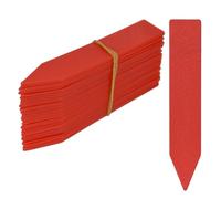 Plant Labels for Outdoor Plants 100pcs Garden Re-usable Plant Labels Waterproof T-Type Sign Tags Plastic Markers Record Plate Flower Vegetables Potted Stakes(Red 9.9x1.8cm)