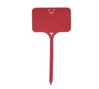 Plant Labels for Outdoor Plants 100pcs Garden Re-usable Plant Labels Waterproof T-Type Sign Tags Plastic Markers Record Plate Flower Vegetables Potted Stakes(Red 9.8x4.9cm)