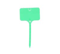 Plant Labels for Outdoor Plants 100pcs Potted Plants Plastic Labels T-Type Smile Shape Markers Garden Vegetables Succulents Nursery(Green)