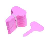 Plant Labels for Outdoor Plants Garden Labels Plant Classification Sorting Sign Tag Ticket Plastic Writing Plate Board Plug in Card Colorful(Pink,100pcs)
