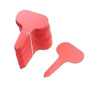 Plant Labels for Outdoor Plants Garden Labels Plant Classification Sorting Sign Tag Ticket Plastic Writing Plate Board Plug in Card Colorful(Red,100pcs)