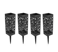 Plant Labels, Grave Flower Holders Plastic Cemetery Grave Vases Black Memorial Graves Vases for Decor, 4PCS