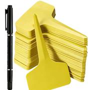 Plant Labels Weatherproof Plant Outdoor Indoor (100pcs Yellow)