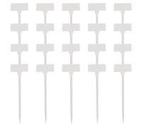 Plant Labels with Bevel Design 20pcs Plastic T-Type White