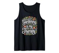 Plant Lady Garden Therapy Lover Botanical Green Thumb Tank Top