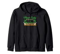 Plant Lady Houseplant Lover Botanical Gardener Graphic Zip Hoodie