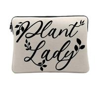 Plant Lady Plants Pot Gardening Nature 12-13 Inch Laptop Protective Case with Printed in France Linen Look