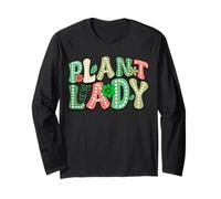 Plant Lady Retro Groovy Gardening Houseplant Long Sleeve T-Shirt