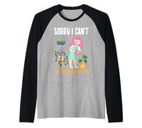 Plant Lady Sorry I Can't I Have to Water My Plants Raglan Baseball Tee