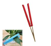 Plant Leaf Cleaning Tongs, Double-Sided Plant Cleaner Brushes with Wood Handle P Both For Cleaning Sides Reusable Leaves,