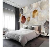 Plant Leaves Peel and Stick Wall Mural Fall Leaf Print Large Canvas Wallpaper,Self-Adhesive Removable Photo Mural Decor for Home Office 60x52 inches / 150x130 cm