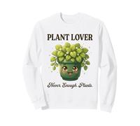 Plant Lover Cute And Smiling Pot Houseplant Humor Sweatshirt
