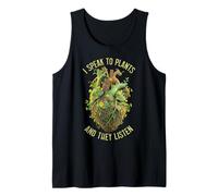 Plant Lover Gardener Anatomical Heart Funny Speak to Plants Tank Top