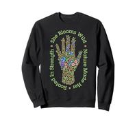 Plant Lover Gardener She Blooms Wild Gardening Plants Hand Sweatshirt