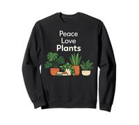 Plant Lover Gardening Girl Peace Love Plants Sweatshirt