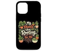 Plant Lover Gardening Pun My Plants Are Rooting For Me Case for iPhone 12/12 Pro
