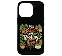 Plant Lover Gardening Pun My Plants Are Rooting For Me Case for iPhone 13 Pro