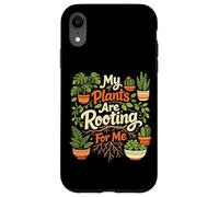 Plant Lover Gardening Pun My Plants Are Rooting For Me Case for iPhone XR