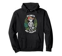 Plant Lover Skeleton Plants Not People Pullover Hoodie