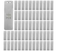 Plant Markers Metal, 100 Pcs, Aluminum Waterproof for Outdoor Garden, Long-Lasting Labels, Writing Double-Sided, Simple to Hang, 8.2 X 2.5 Cm