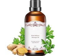 Plant Massage Oil, Ginger Oil for Arthritis & Pain Relief, Relaxing, Warming, Wormwood Ginger Essential Oil, Organic Rosemary Oil Moisturizing Body Oil Promote Blood Circulation