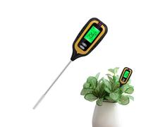 Plant Moisture Meter, 4-in-1 Soil Test Tool, PH Light Temperature Hygrometer Sensor 12.48x2.32 Inches, Accurate Readings, LCD Display, Gardening Farming Tool for Lawn Houseplants Indoor Outdoor Care