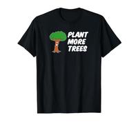 Plant More Trees Arbor Day Earth Day Value Graphic T-Shirt, Men, Black, XL