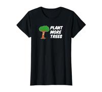 Plant More Trees Arbor Day Earth Day Value Graphic T-Shirt, Women, Black, S