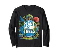 Plant More Trees Globe Arbor Day Reforestation Nature Hiking Long Sleeve T-Shirt