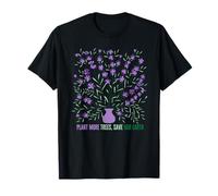 Plant More Trees Save Earth Floral Minimalist Earth Day 2026 T-Shirt