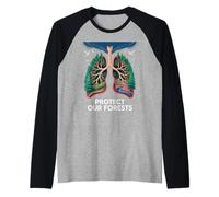 Plant More Trees Save The Planet Earth Day Nature Lover Eco Raglan Baseball Tee