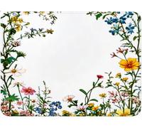 Plant Mouse Mat 30 x 35 cm, Gaming Mouse Pad, Improves Speed and Accuracy, Mini Mousepad Flowers (5), Anti-Slip Rubber Waterproof Desk Mat with Smooth Surface, For Travel Office Home Laptop qw-528