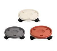 Plant Mover 260mm with Three Wheels and Rounded Edge Design for Safe Movement of Heavy Potted Trees and Vases (White)