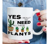 Plant Mug Yes I Really Do Need All These Plants Coffee Mug 11oz Watercolor Tropical Houseplant Tea Cup Ceramic Mug Great Gift Idea for Plant Lovers Plant Mom Enthusiasts