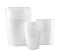 Plant Nursery Pots 30PCS Seed Starting Cup Transparent Plastic Planter with Drainage Hole for Succulent Herb Flower Plant, Flower Pots