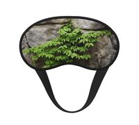 Plant on Stone Wall Sleep Mask for Side Sleepers: Blackout Eye Masks for Sleeping - Soft Breathable Soft Eye Shade Cover for Travel - Adjustable Night Blindfold for Men Women Gifts
