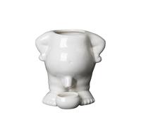 Plant Outdoor Decorative Flower Pot Simulation Innovative Little Man Peeing Planter Ceramic Peeing Garden Pots for Home (White, One Size)