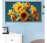 Plant Paint by Numbers for Adults Beginners, DIY Paint by Numbers Sunflower Large 100x200 CM Colored Canvas Drawing, Acrylic Pigment Paintwork Kit Hobbies for Adults Women, Home Wall Decor Q6-255