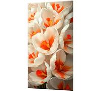 Plant Paint by Numbers for Adults, Paint by Numbers Saffron, Digital Painting for Adults Beginners with 3 Brushes and Acrylic Paints, DIY Oil Painting Craft Art for Home Wall Decor 12x24 Inch w0-1421