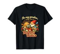 Plant Parent Cottagecore Happy Hour Garden Gnome T-Shirt