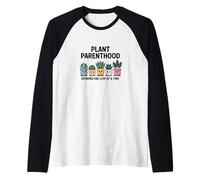 Plant Parenthood Growing One Leaf at a Time Funny Gardening Raglan Baseball Tee