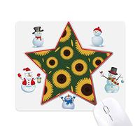 Plant Pattern Sunflower Petal Flower Christmas Snowman Family Star Mouse Pad