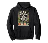 Plant People Are Happy People Funny Houseplant Lover Gift Pullover Hoodie