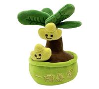 Plant Plush - Money Tree Plushiee Pillow, Flower Pot Plush Toy | Super Soft Stuffed Potted Plant Plushi, Get Rich Overnight Doll, Collectable, Suitable for Ages 4+