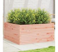 Plant Pot 100 x 100 x 46 cm Solid Wood Douglas Fir Robust Raised Bed for Garden, Patio and Balcony, Weatherproof and Durable, Open Base for Optimal Drainage