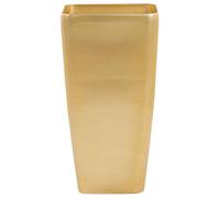 Modern Tall Flower Pot Outdoor Indoor Planter Stone 40x40x76 cm Gold Modi | Stone, Does Not Require Assembly, Outdoor Use, 40 x 76 cm