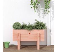 Plant Pot 62 x 30 x 38 cm Solid Wood Douglas Fir Robust Flower Box for Garden, Patio and Balcony, Durable Raised Bed for Vegetables and Herbs