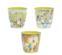 Plant Pot Beatrix Potter Set Of 3 Eco Garden Eco-Pot Peter Rabit Set 1
